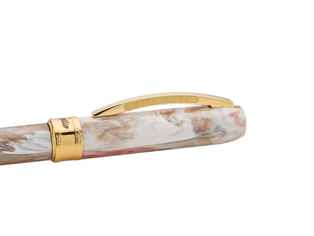 Visconti Comedia Virgilio Rollerball pen, Acrylic, Pink, Gold plated, KP10-53-RB