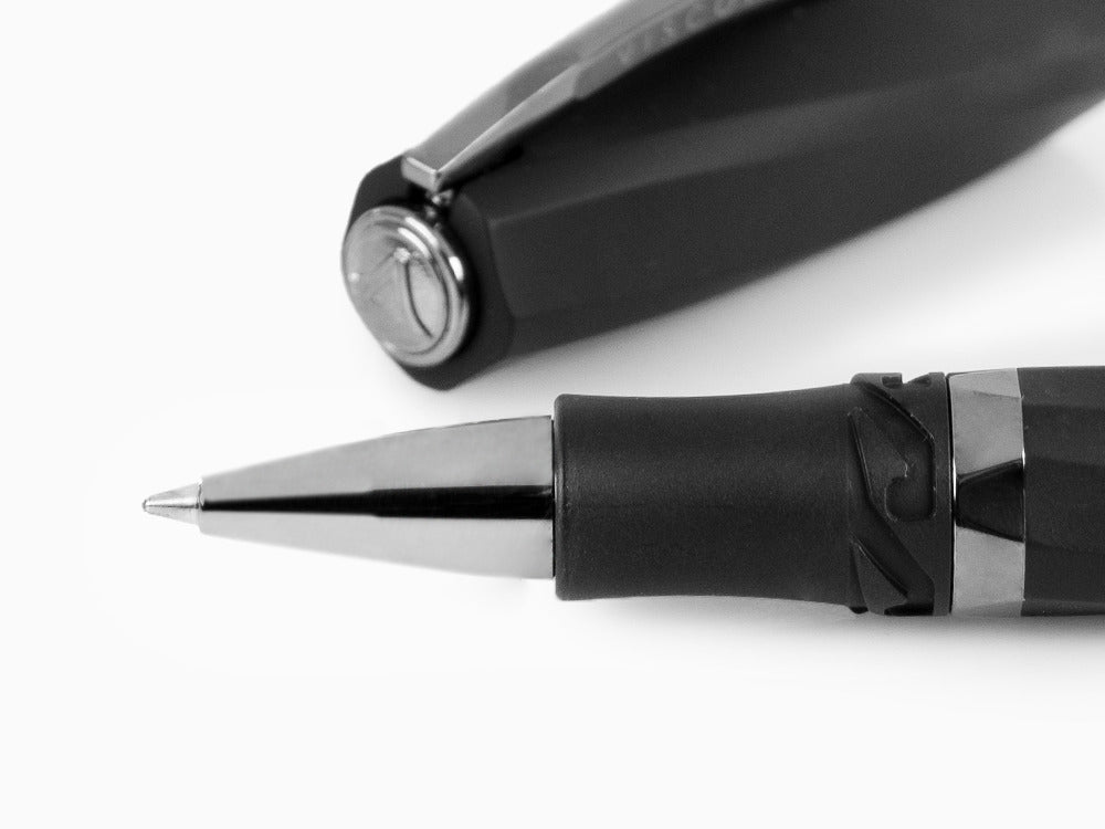 Visconti Divina Matte Rollerball pen, Resin, Black, Ruthenium trim, KP18-09-RB
