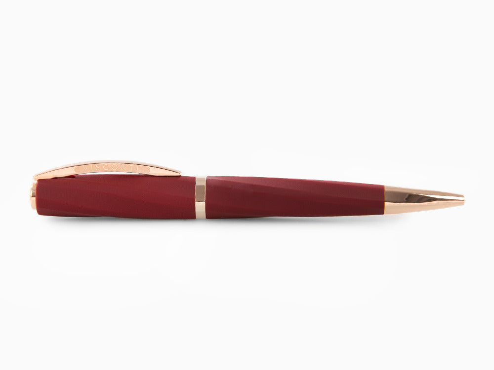Visconti Divina Bordeaux Matte Ballpoint pen, Resin, Rose Gold PVD, KP18-14-BP