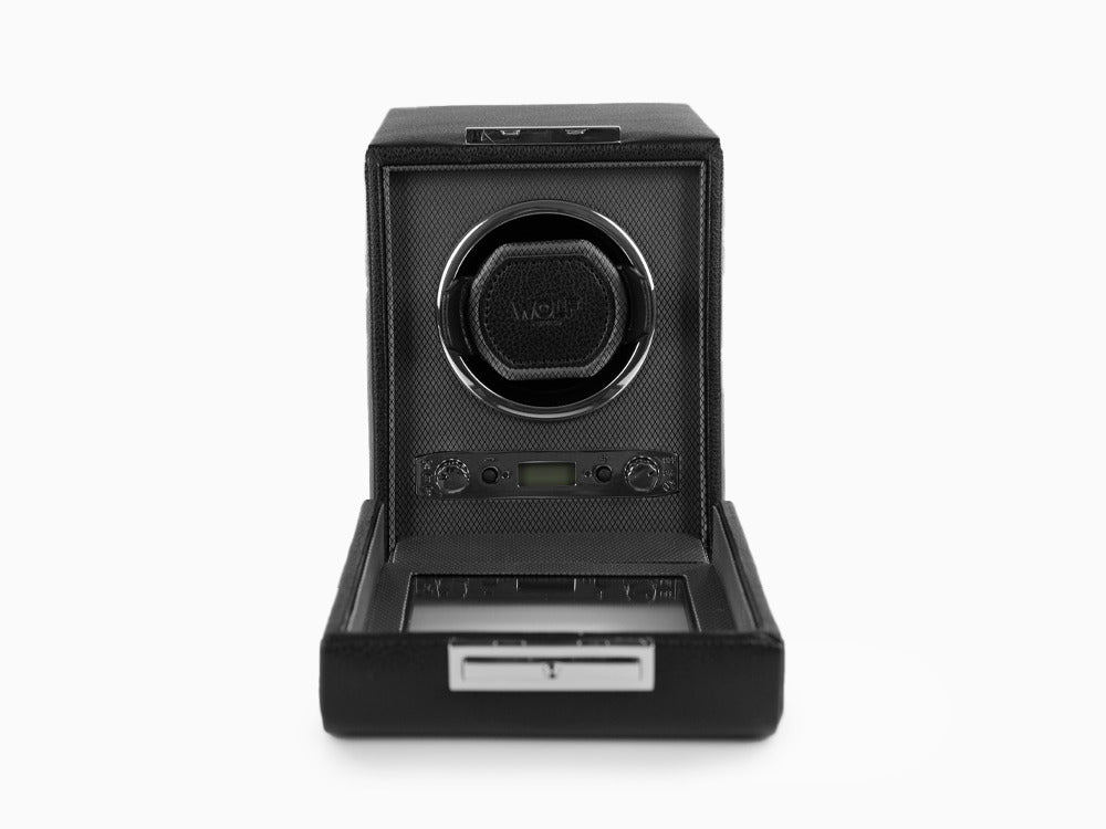 WOLF Viceroy Watch winder, 1 Watch, Black, Vegan Leather, 456002