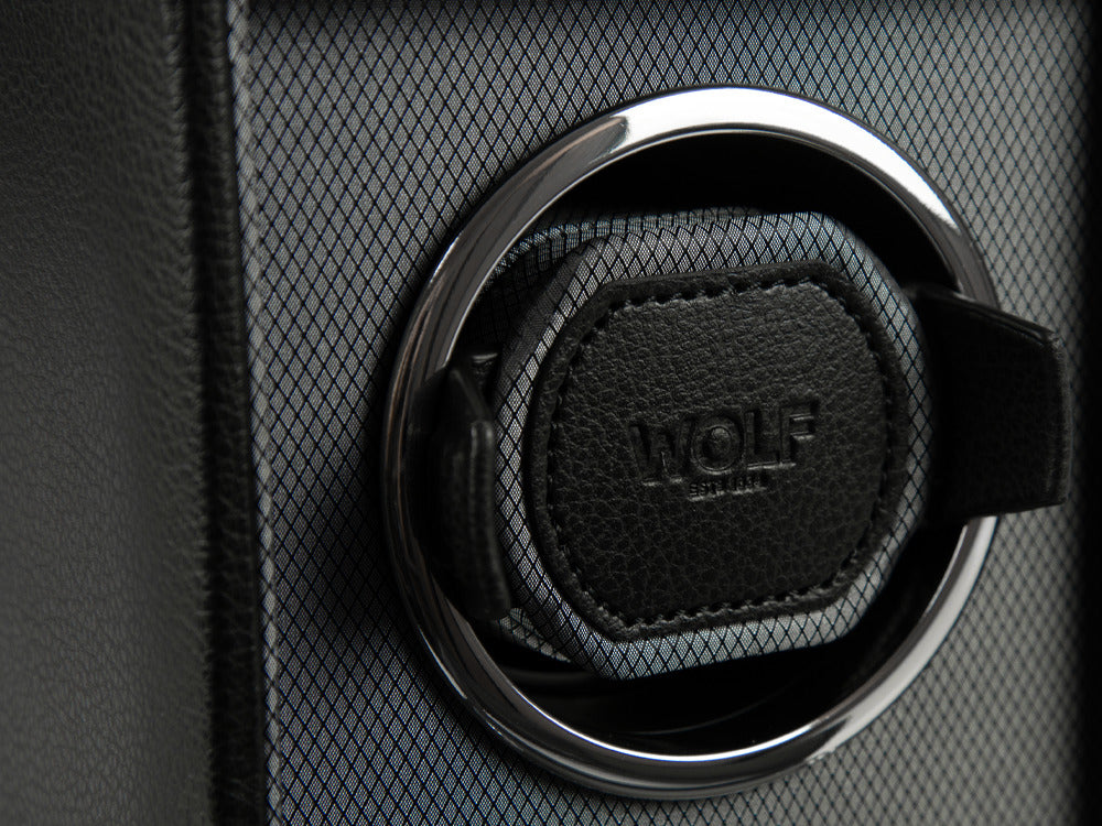 WOLF Viceroy Watch winder, 1 Watch, Black, Vegan Leather, 456002