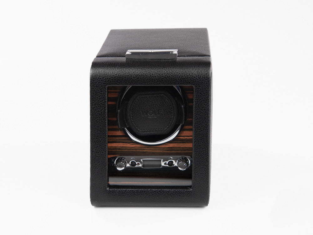 WOLF Roadster Watch winder, 1 Watch, Black, Vegan Leather, 457056