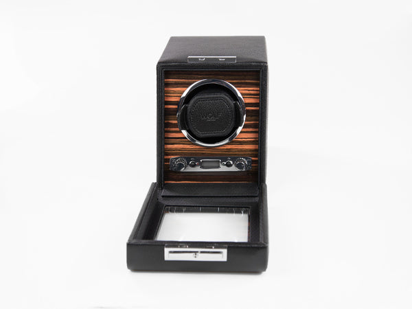 WOLF Roadster Watch winder 1 Watch Black Vegan Leather 457056 Iguana Sell UK