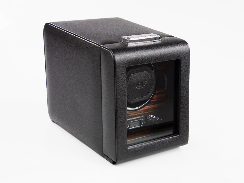 WOLF Roadster Watch winder, 1 Watch, Black, Vegan Leather, 457056