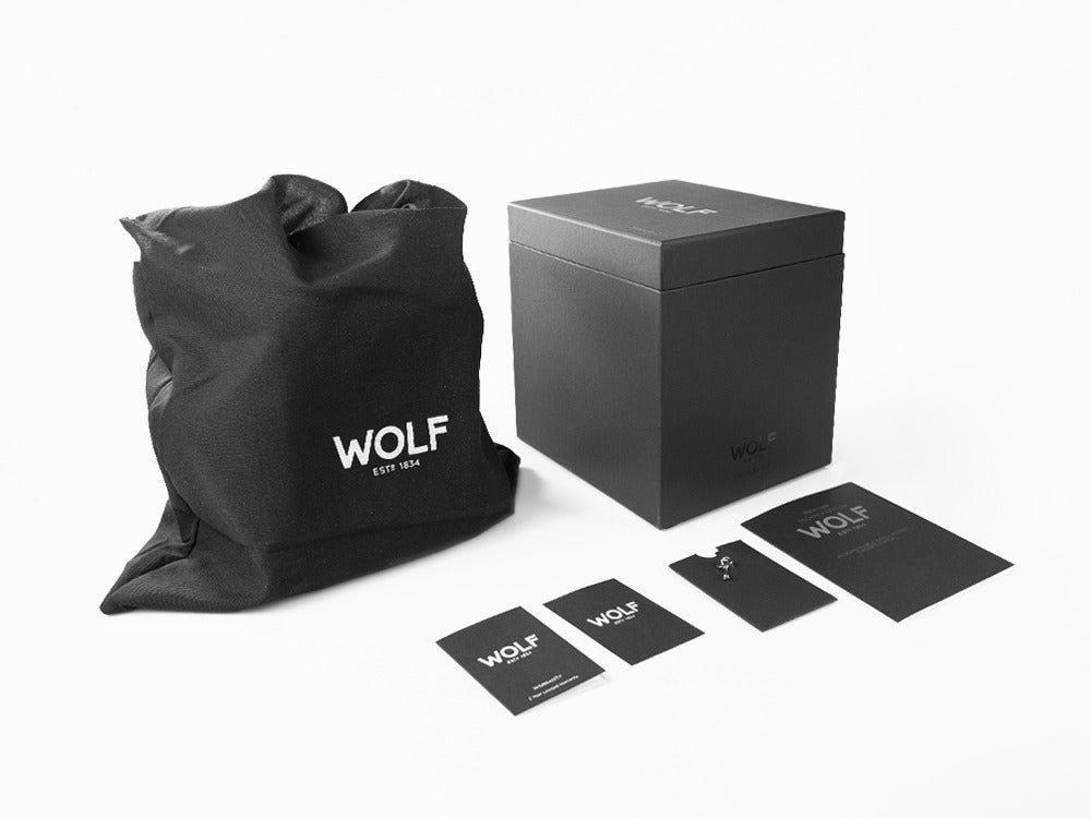 WOLF Roadster Watch winder, 1 Watch, Black, Vegan Leather, 457056