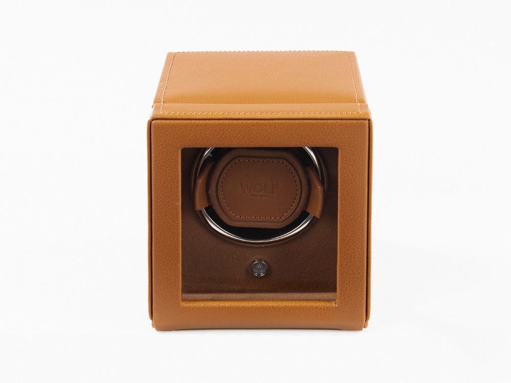 WOLF Cub Watch winder, 1 Watch, Brown, Vegan Leather, 461127