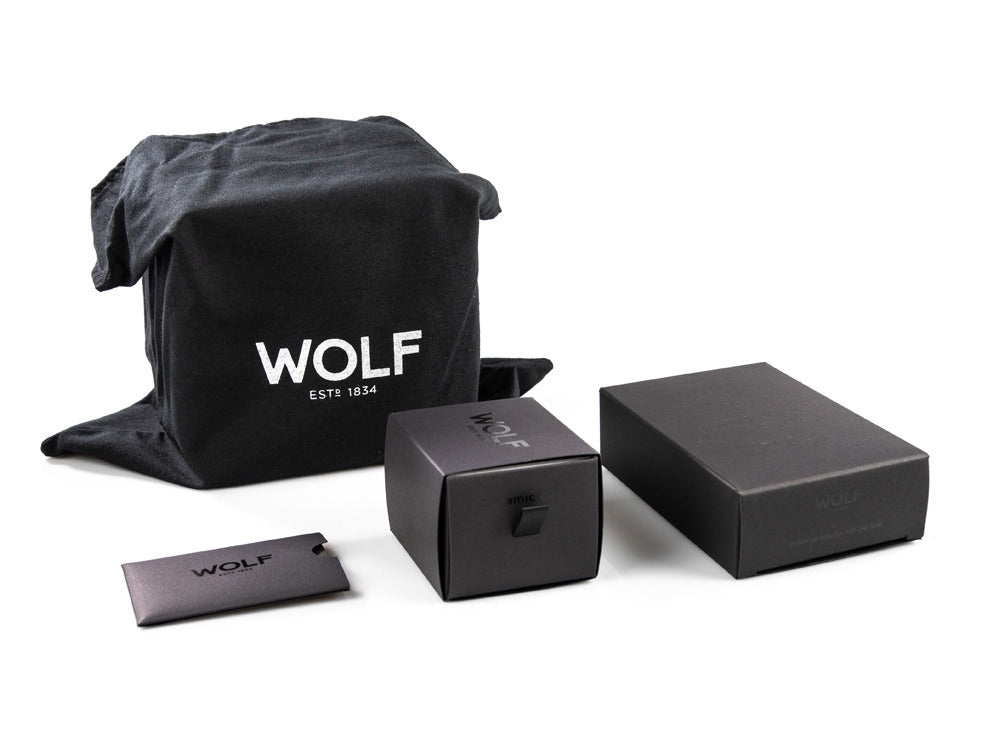 WOLF Cub Watch winder, 1 Watch, Brown, Vegan Leather, 461127