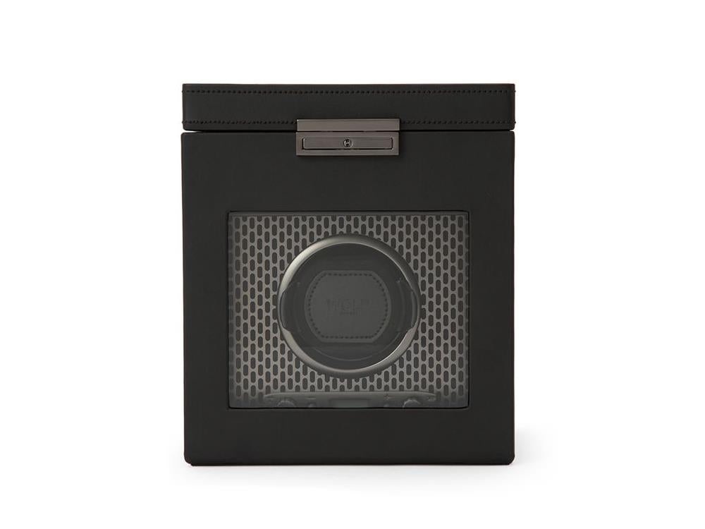 WOLF Axis Watch winder, 1 Watch, Black, Vegan Leather, 469203