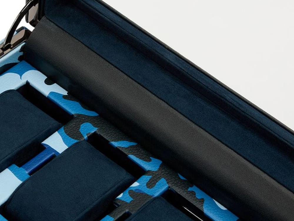 WOLF Elements Water Watch box 10 Watches Blue Vegan Leather