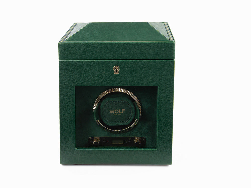 WOLF British Racing Watch winder, 1 Watch, Green, Vegan Leather, 792141