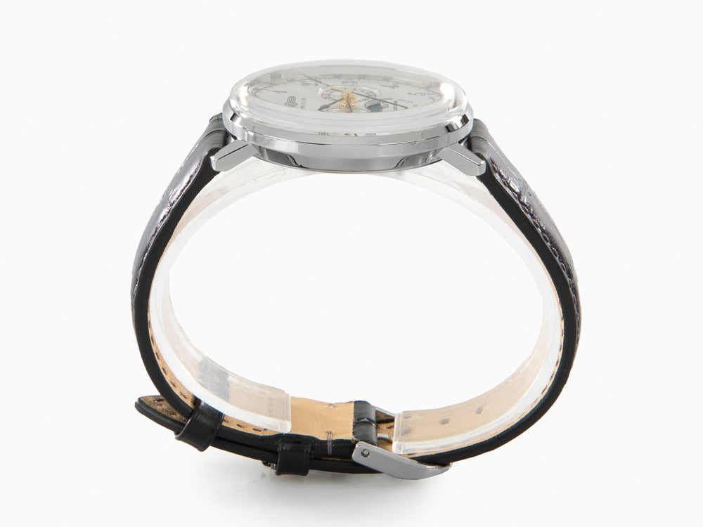 Zeppelin LZ 129 Hindenburg Moonphase Quartz Watch, Silver, 40 mm, 7036-1