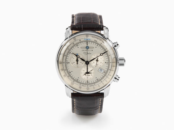 Zeppelin 100 Years Zeppelin Ed. 1 Quartz Watch, 42 mm, Day, 7680-1 Zeppelin 100 Years Zeppelin Ed. 1 Quartz Watch, 42 mm, Day, 7680-1