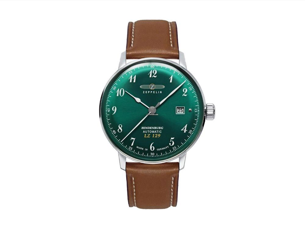 Zeppelin LZ 129 Hindenburg Automatic Watch, Green, 40 mm, Day, 8056-4