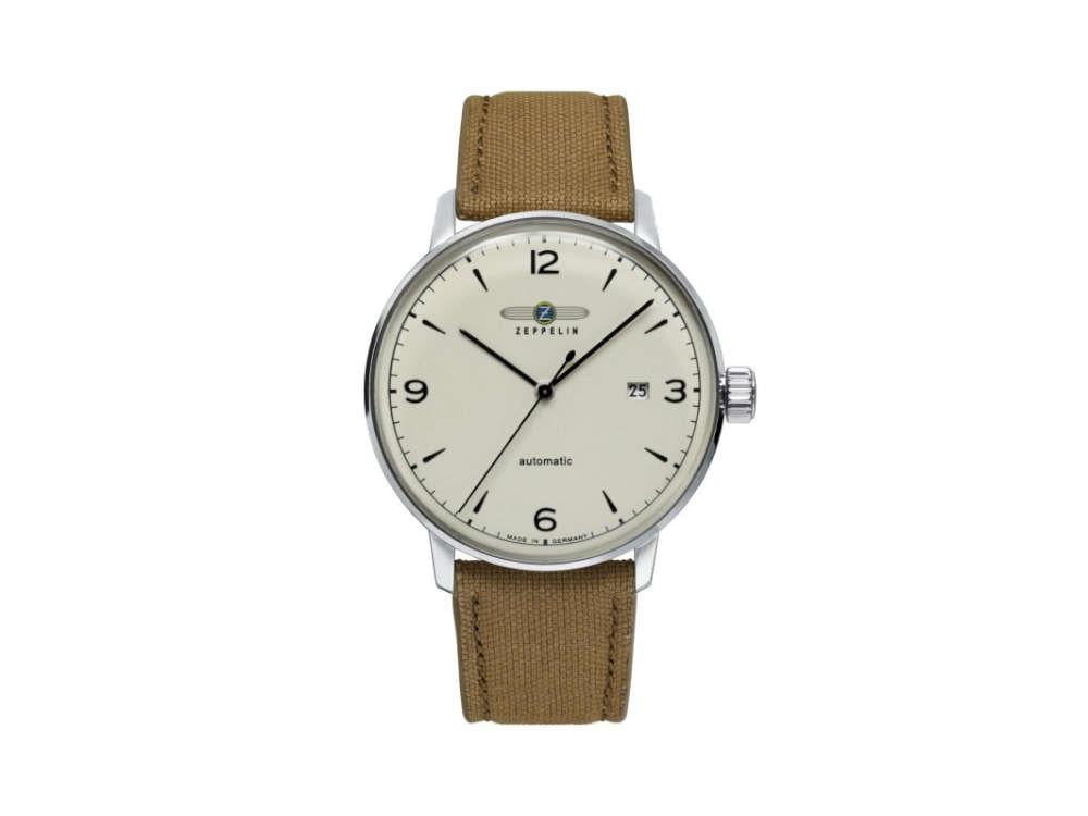 Zeppelin LZ 129 Hindenburg Automatic Watch, Beige, 40 mm, Day, 8064-5n