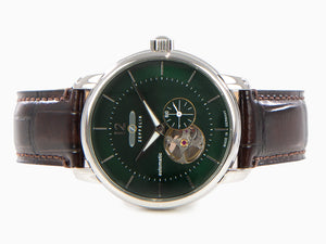 Zeppelin LZ 120 Bodensee Automatic Watch, Green, 40cm, Leather strap, 8166-4