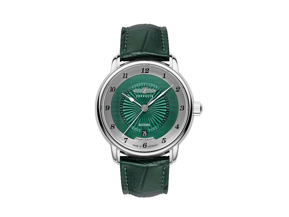 Zeppelin Friedrichshafen Automatic Watch, Green, 40 mm, Day, 8556-2