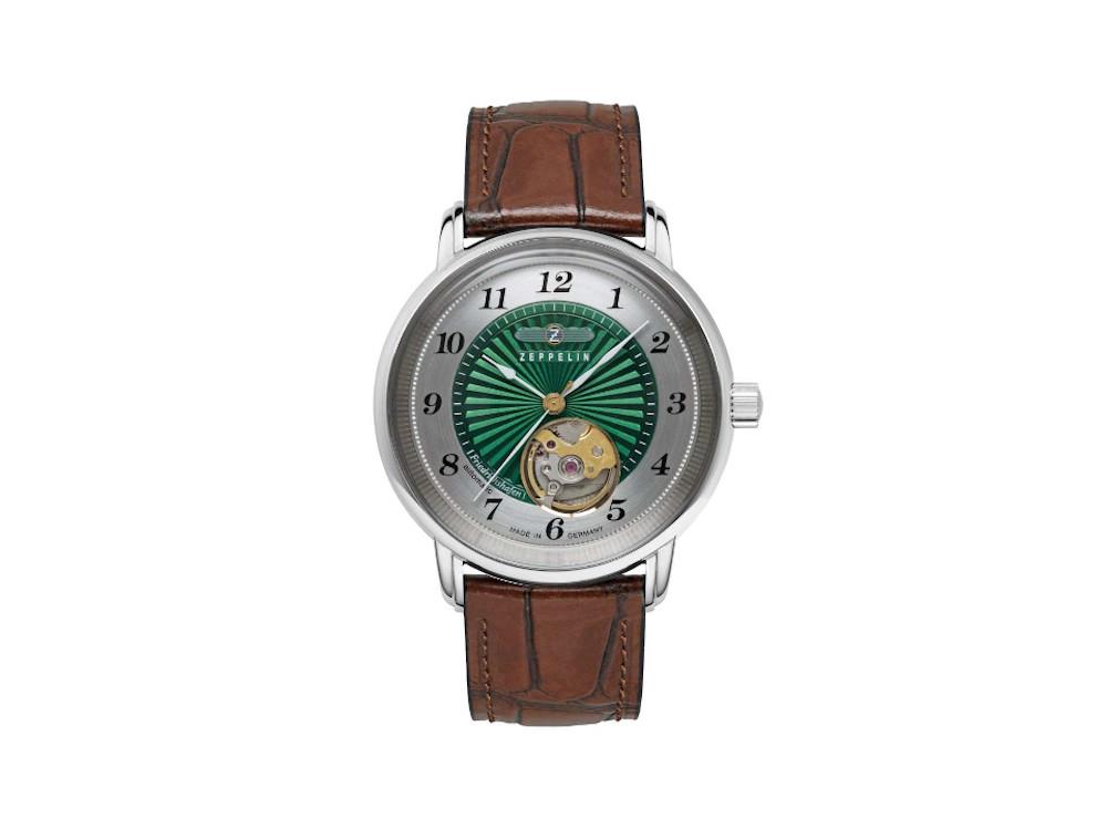 Zeppelin Friedrichshafen Ladies Automatic Watch, Green, 36 mm, 8567-2