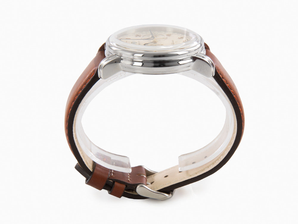 Zeppelin Méditerranée Chrono Quartz Watch, Beige, 42 mm, Day, 9670-5