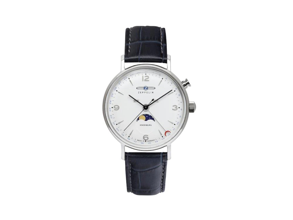 Zeppelin LZ 129 Hindenburg Moonphase Quartz Watch, 41 mm, 8076-1 