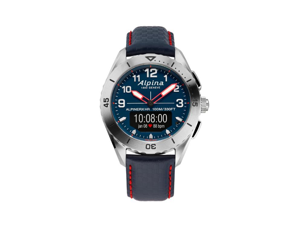 Alpina AlpinerX Alive Smartwatch, Blue, GMT, Alarm,  Blue, AL-284LNNR5SSAQ6L