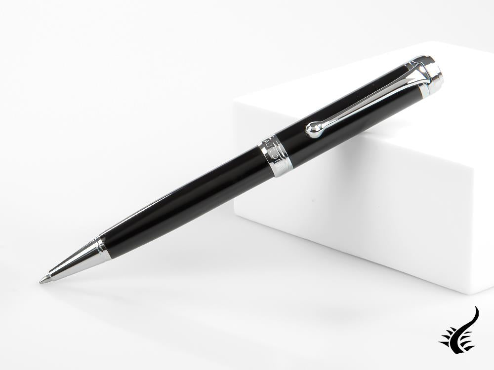 Aurora Ballpoint Pen Talentum Black Resin & Chrome Trims - D31N