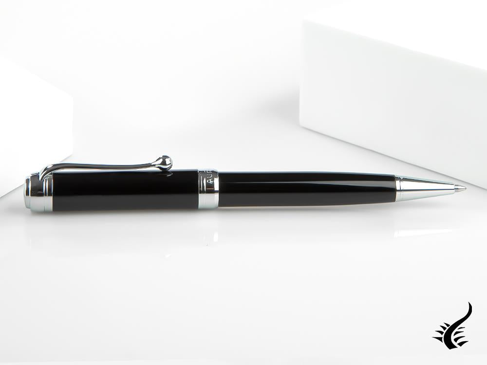 Aurora Ballpoint Pen Talentum Black Resin & Chrome Trims - D31N