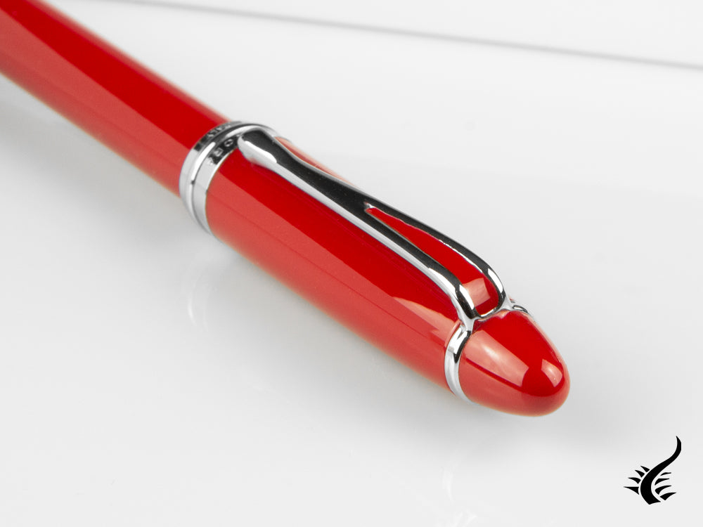 Aurora Ipsilon Ballpoint pen, Red Resin, Chrome trim, B32CR