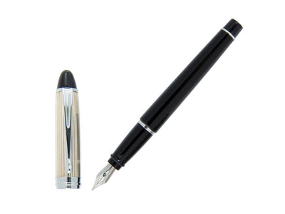 Aurora Ipsilon Fountain Pen - 925 Silver & Resin -B14CN