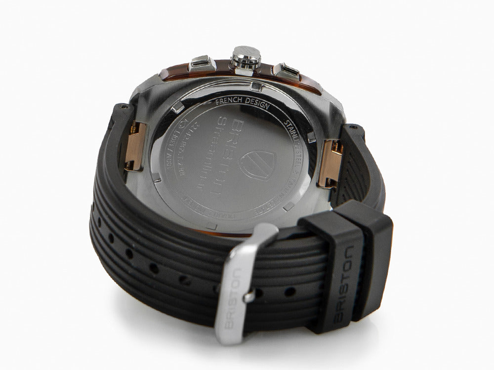 Briston Streamliner Urban Quartz Watch, PVD, White, 42 mm, 22142.RGS.T.2.RB