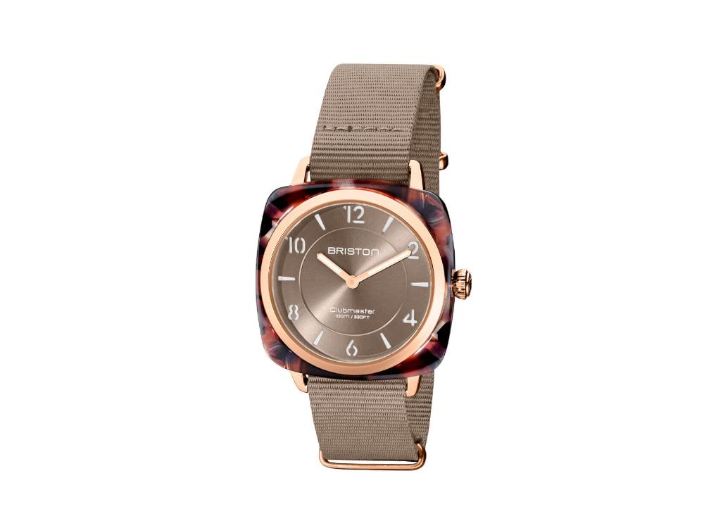 Briston Clubmaster Chic Quartz Watch, Brown, 36 mm, 21536.PRA.UBR.30.NT