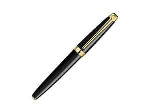 Caran d´Ache Léman Ebony Black Rollerball pen, Lacquer, PVD Gold, 4779.282