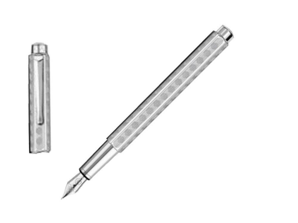 Caran d´Ache Ecridor Heritage Fountain Pen, Palladium, Silver, 958.349