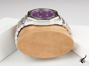 Cornavin Downtown 3-H Quartz Watch, 41 mm, Violet, Steel bracelet, CO2021-2033