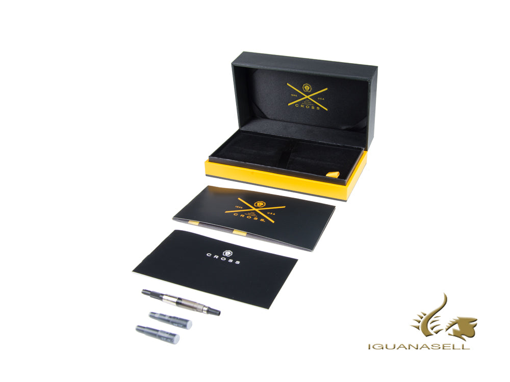 Cross Peerless 125 Rollerball pen, Lacquer, Blue, Platinum trim, AT0705-14