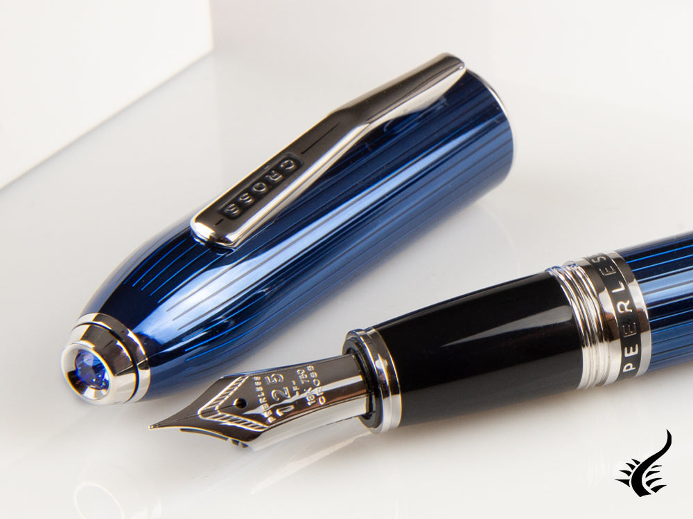 Cross Peerless Blue Quartz Fountain Pen, AT0706-14