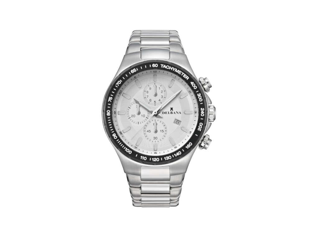 Delbana Sports Barcelona Quartz Watch, Silver, PVD, 44 mm, 54702.674.6.061
