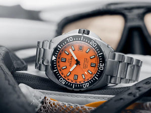 Delma Diver Shell Star Automatic Watch, Titanium, Orange, 41 mm, 32701.750.6.151