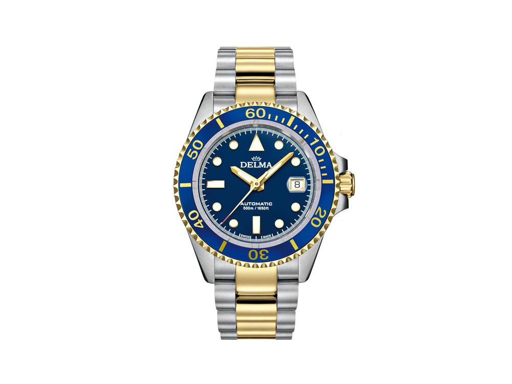 Delma Diver Commodore Automatic Watch Blue 43 mm 52701.690.6.041 Iguana Sell UK