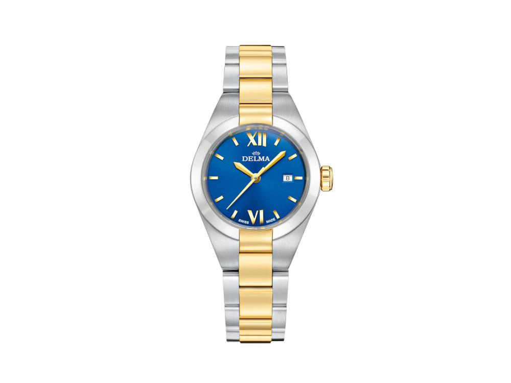 Delma Elegance Ladies Rimini Quartz Watch, Blue, 31mm, 10 atm, 52701.625.1.046