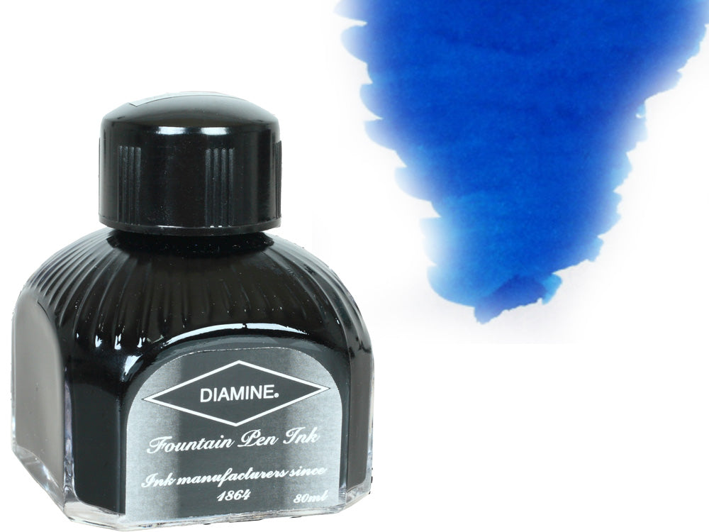Diamine Ink Bottle, 80ml., Florida Blue, Italian crystal