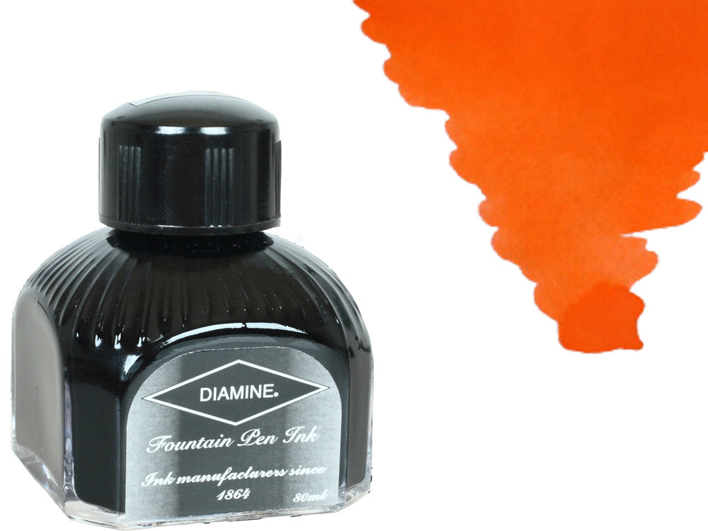 Diamine Ink Bottle, 80ml., Peach Haze, Italyan crystal bottle