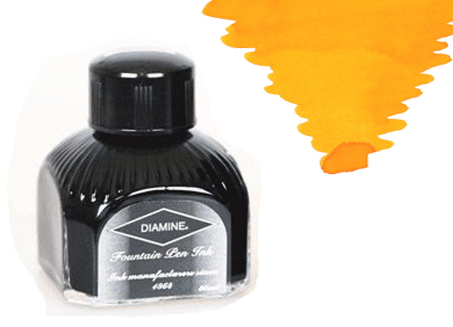 Diamine Ink Bottle Sunshine Yellow, 80ml., , Italyan crystal bottle