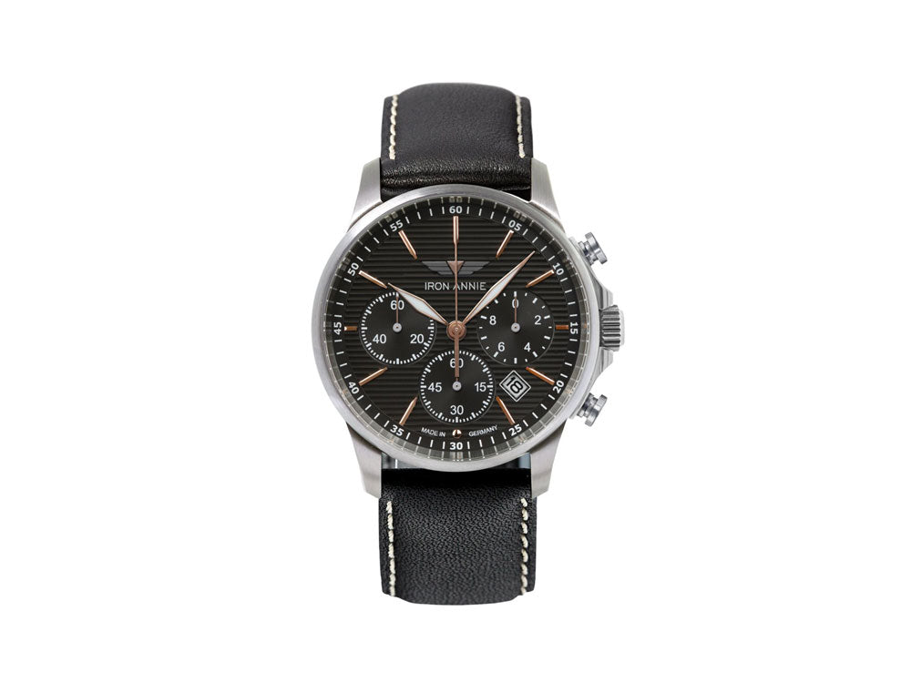Iron Annie Wellblech Quartz Watch, Black, 42 mm, Chronograph, Day, 5878-5