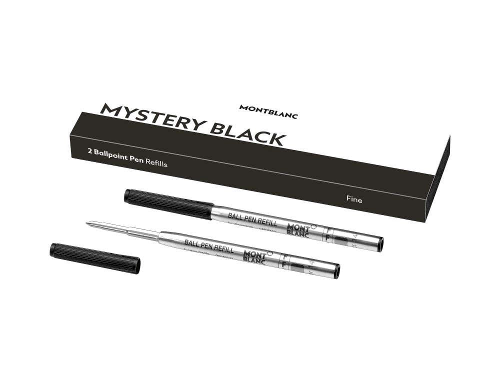 Ballpoint refill 2x1 Montblanc, Mystery Black, Fine, 128210