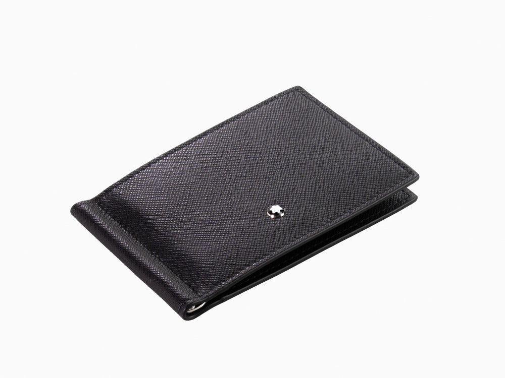 Montblanc Sartorial Wallet, Leather, Black, 6 Cards, Money Clip