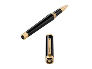 Montegrappa Quattro Rollerball pen, Acrylic Resin, Gold plated, Black, ISZ4IRIY