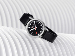 Mondaine SBB Stop2go Quartz Watch, Black, 34 mm, 3 atm, MST.34020.LBV.SET