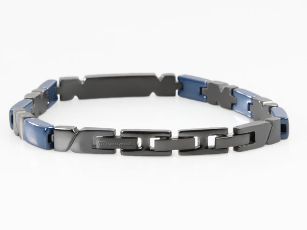 Black and blue clearance stainless steel bracelet