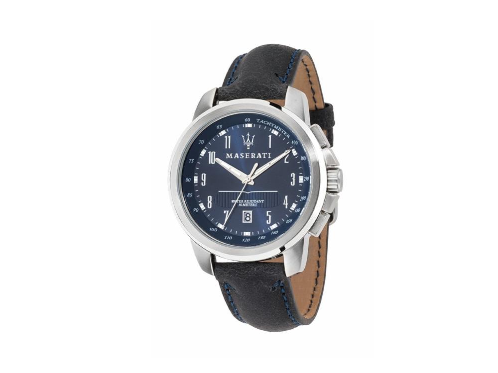 Maserati Successo Quartz Watch Blue 44 mm Mineral crystal R8851121003