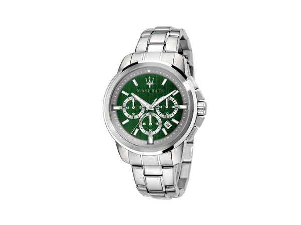 Maserati Successo Quartz Watch, Green, 44 mm, Mineral crystal 